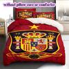 Spain Football Soccer Pattern Bedding,Quilt Set Quilt Cover Pillowcase Home Birthday Gift (1*duvet Cover+2*pillowcase,without Core)