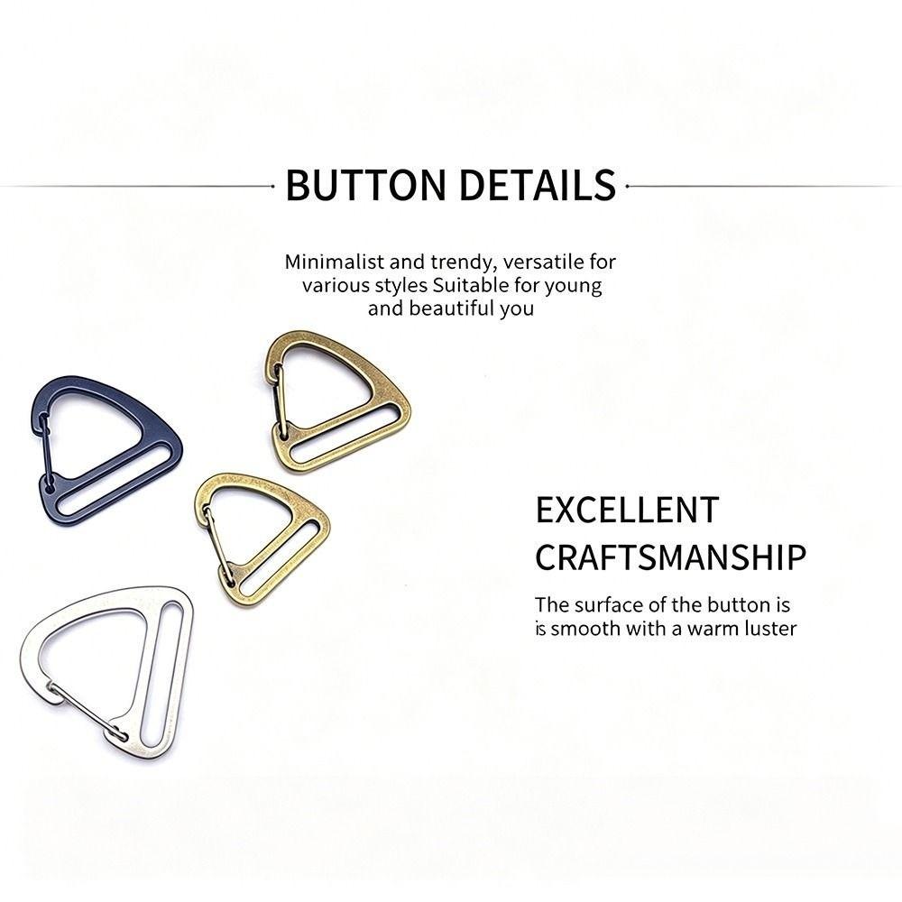 Alloy Triangle Carabiner 32mm Keychain Belt Buckles Spring Quickdraws Clip  Camping Hiking