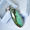 Natural Opal Pendant 20.4 ct Oval 925 Sterling Silver October Birthstone for Gem Collections