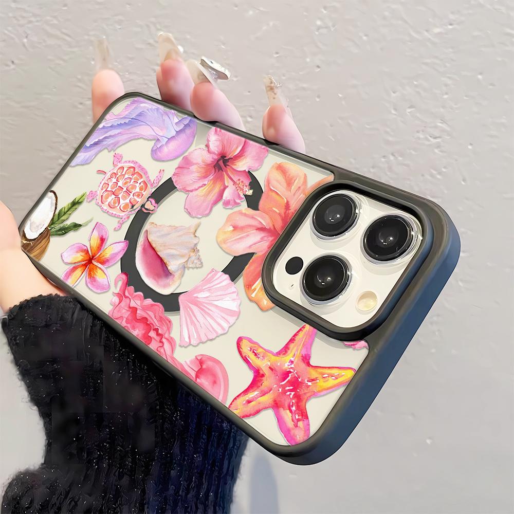 Multiple Styles Magnetic Charging Transparent Phone Case For IPhone 17 Air 16Plus 15 14 13 12 Pro Max Anti-Drop Cover Funda