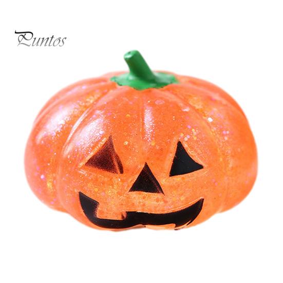 Sensorischer Stressball Halloween Kürbis Entlastungsspielzeug, Gruseliger Kopf Knet-Angst-Klar Glitzer Zuckerball, Partygeschenke Spielzeug