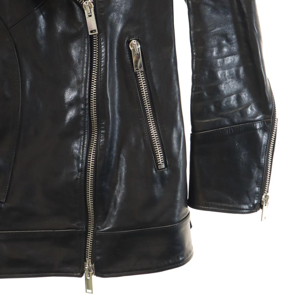 AKIRANAKA Horsehide Leather Double Riders Jacket 1 Black Women Used