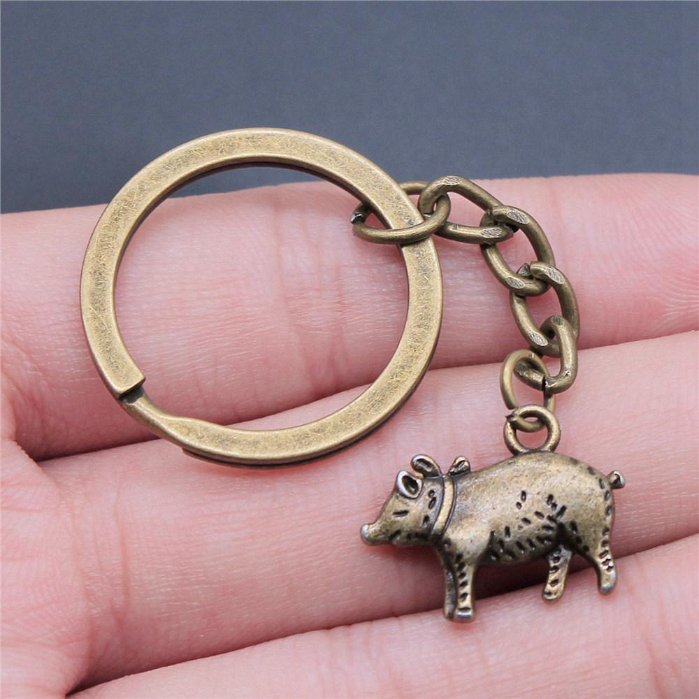 Poultry Farm Chicken Rooster Keychain for Men High Quality Initial New Year Gift Hip Hop Bag Accessory