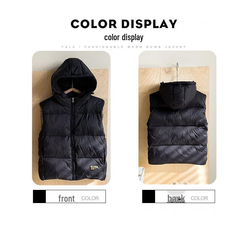 Children's Hooded Down Vest for Fall and Winter - Warm, Thick Outerwear for Boys and Girls