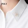 Brooch Pin with Invisible Safety Buckle, Star Shape Lapel Cubic Scratch Resistant Zirconia Rhinestone Accent, for Suits Shirts Wedding Formal