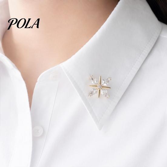 Brooch Pin with Invisible Safety Buckle, Star Shape Lapel Cubic Scratch Resistant Zirconia Rhinestone Accent, for Suits Shirts Wedding Formal