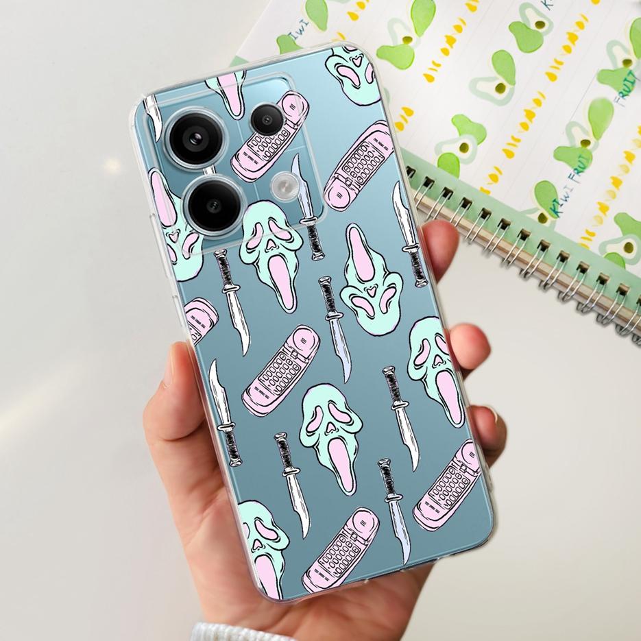 For Xiaomi Poco X6 5G Case PocoX6 Pro New Fashion Painted Cover Clear Silicone Phone Case For Xiaomi Poco X6 Pro X6Pro 5G Bumper