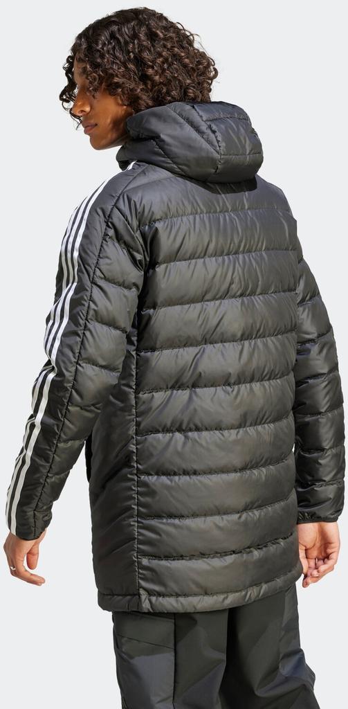 Adidas Man Essentials 3-Stripes Light Down Hooded Parka зимняя куртка черный (HZ8522)