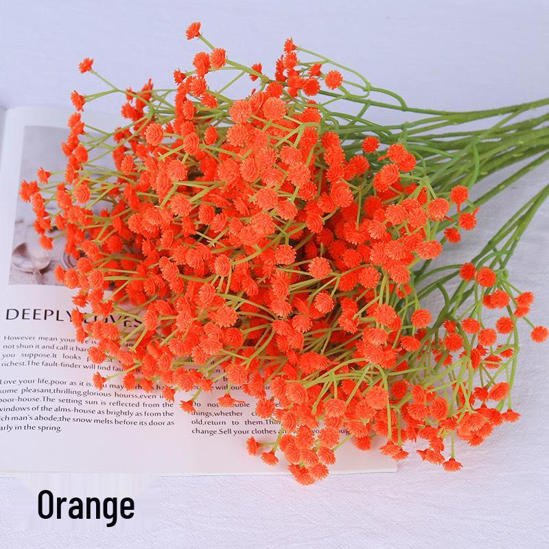 

Искусственный букет из гипсофилы для свадебного украшения оранжевый