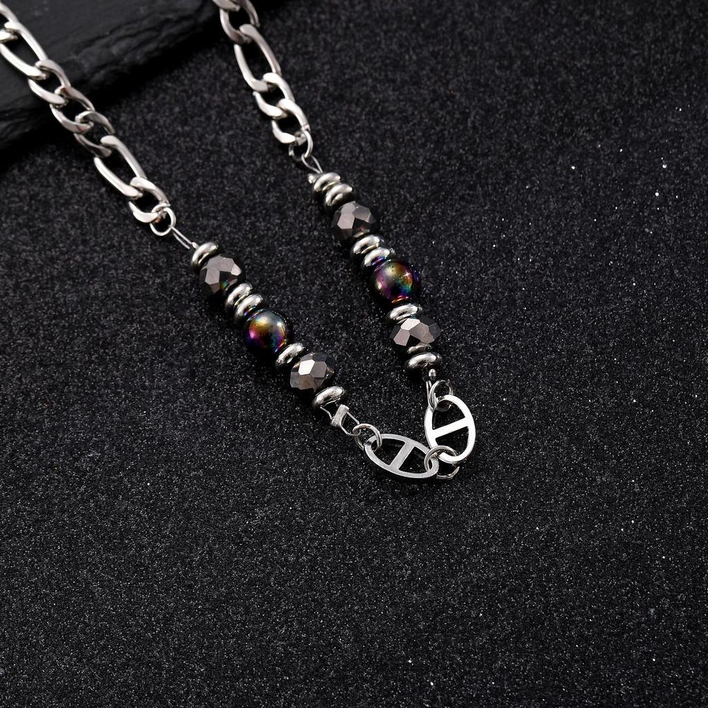 Fashion Advanced Feeling Handmade Imitation Pearl Flower Imitation Zircon Inlaid Colored Imitation Gemstone Collarbone Chain Necklace Pendant