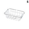 1 Adjustable Stainless Steel Sink Organizer with Anti Slip Drain Basket Space Saving for Kitchen Countertop Storage
