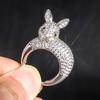 CAOSHI Newly Designed Brilliant Rabbit Rings for Women Special Interest Party Finger Accessories Cute Female Daily Wear Jewelry