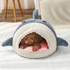 Cat Cave Bed Cat Cave Mat House Shark Shaped Warm Versatile Decorative Cozy Soft Cat Cave Bed for Dog Pet Shark Shaped Cat House