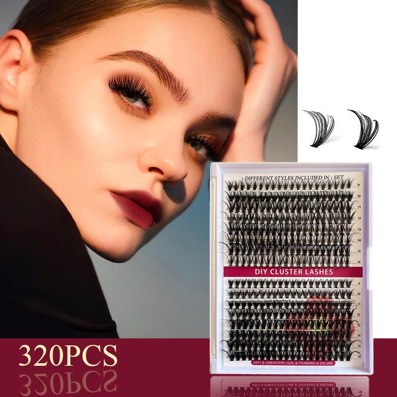 Eyelash Book: Large Capacity False Eyelashes Pack with 640 Clusters in 30D/40D/50D Styles