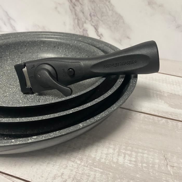 Tava Seti - Arthur Martin - AM130G - 20-24-28 cm - Çıkarılabilir Saplar - PFOA İçermeyen Yapışmaz