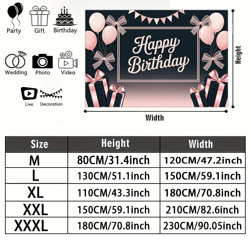 Party Backdrop Birthday Pink Photo Booth Background Front Door Decor