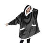 Women's Cozy Lambswool TV Hoodie Blanket Pajamas - Warm Pullover for Cold Protection