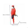 Parrot Figurine Lifelike Design Realistic Statue Vivid Colorful Garden Macaw Sculpture for