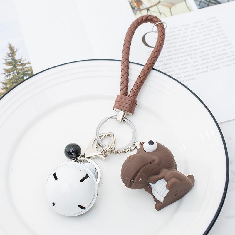 Dinosaur LED Light-Up & Sound Keychain Pendant - Cute Luggage Accessory & Creative Gift