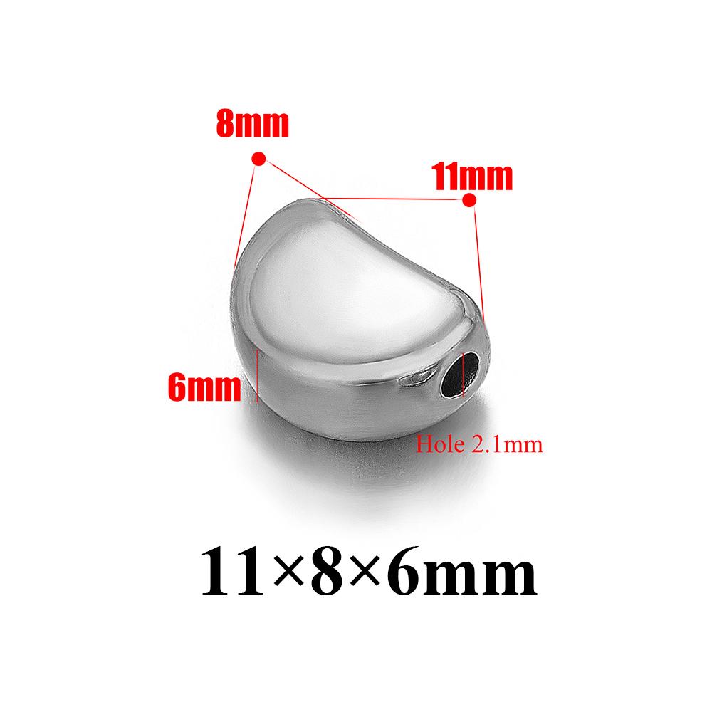 10Pcs Stainless Steel  8mm 10mm Star Heart Spacer Beads Bracelet Findings Women Necklace Earrings Making DIY Jewelry Accessories