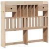 Solid Wood Bed with Shelf Without Mattress 135 x 190 cm Pine Wood