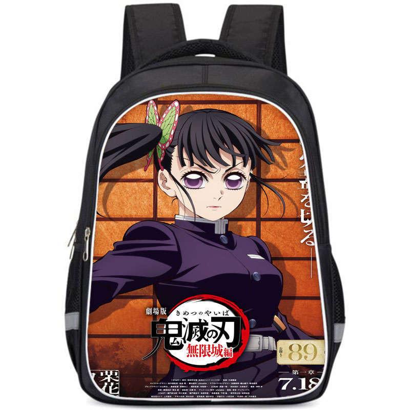 Demon Slayer College Backpack With Double Layer Storage And Trendy Crossborder Style For Students