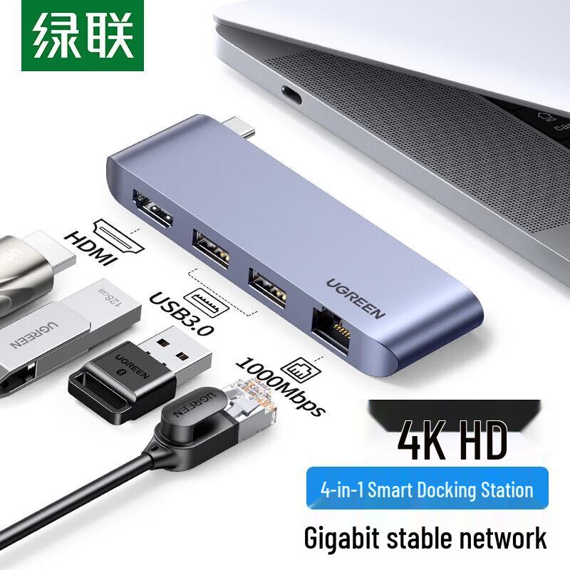

UGREEN CM458 Type-C to HDMI Gigabit Ethernet Hub
