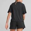 Puma Solid Color Logo Round Neck Short Sleeve T-Shirt Women tops Black 675596-01