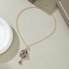 Collana Pendente Smaltata con Zirconi in Stile Palazzo Vintage per Donna Matrimonio Festa & Abbigliamento Casual Accessorio di Lusso Classico Senza Tempo