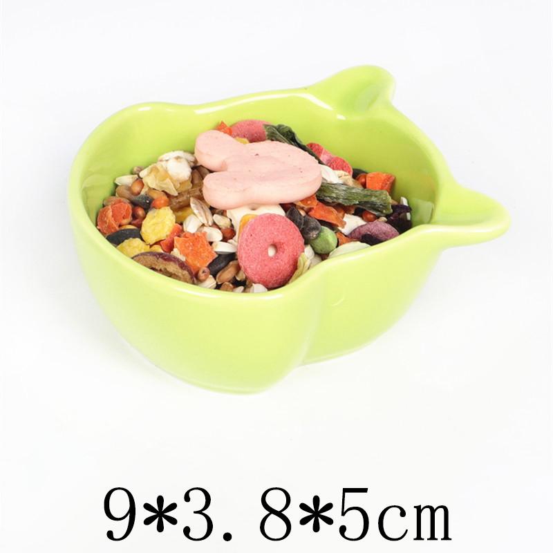 Hamster Ceramic Feeding Bowl Feeding Basin Guinea Pig Chinchilla Hedgehog Small Pet Round Bowl Food Water Feeder