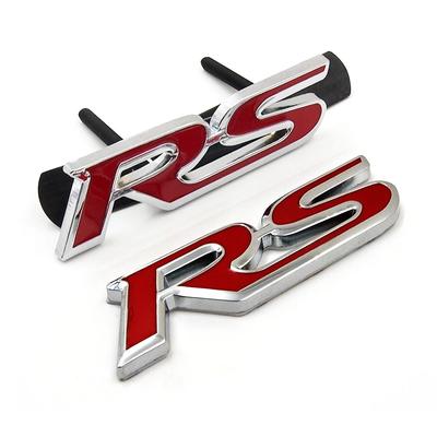 3D Metal RS Metal Car Emblem Logo Front Grille Badge Auto Accessories