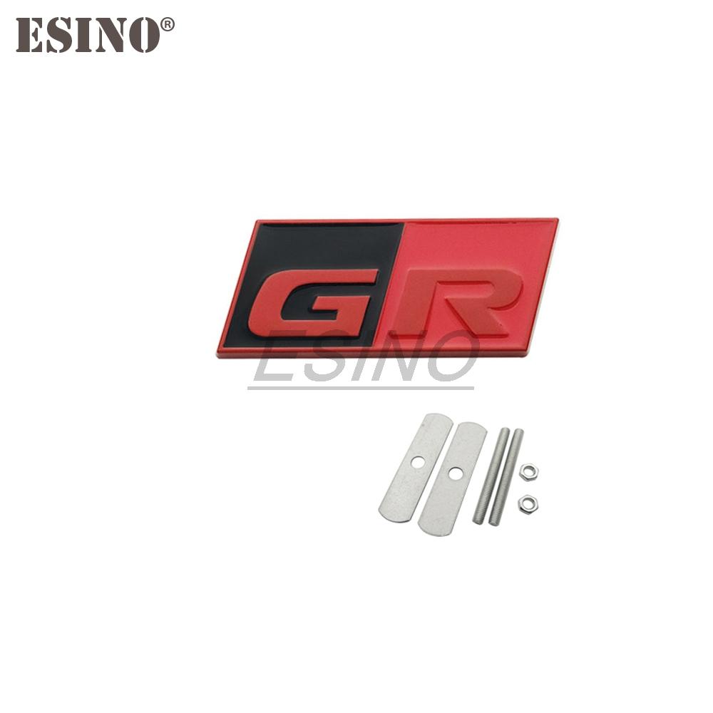 Car Styling Gazoo Racing GR GR MN 3D Car Front Grill VCXF5 Zinc Alloy Badge Adhensive Metal Emblem Decal for Toyota Supra AE86 GT86