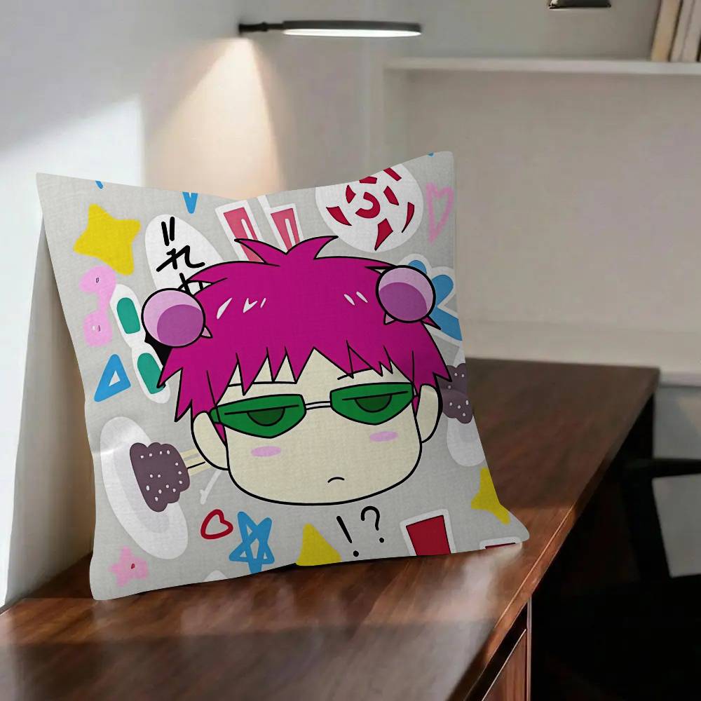 Saiki K Disasterus Life Saiki Kusuo Japanese Anime Pillow Cover Design cushion Cover decor Holiday Decorati