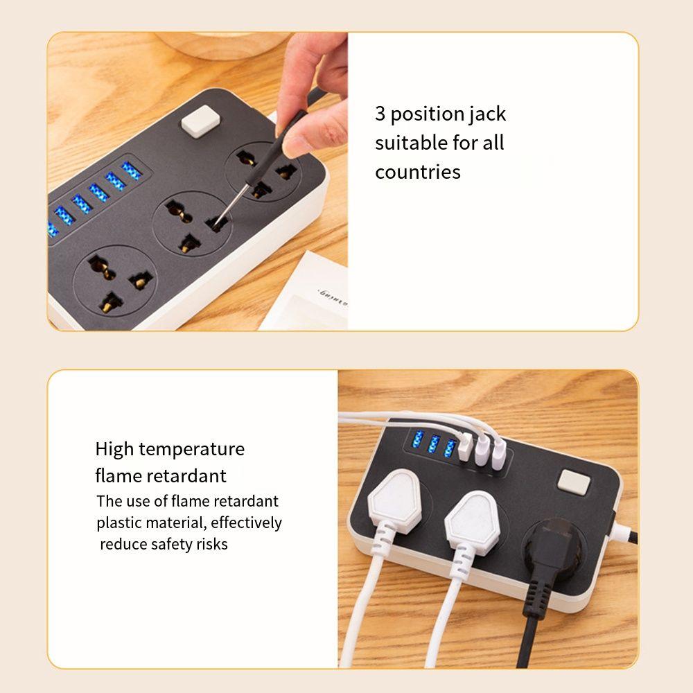 UK EU US Outlet Power Strip Universal Plug Extended USB Socket Electrical Socket  Smart Home