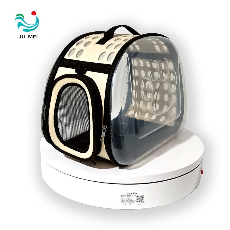 Crossbody Pet Bag Breathable Portable Cat Out Bag Dog Backpack Folding Transparent Cat Bag Large Capacity Bag
