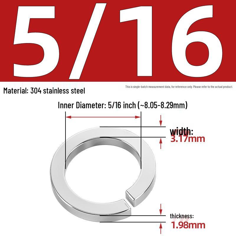 US UK Standard 304/316 Stainless Steel Anti-Loosening Spring Lock Washer