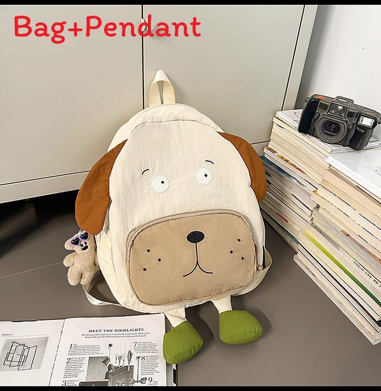 Cartoon Dog Backpack With Nylon For School Travel And Daily Use