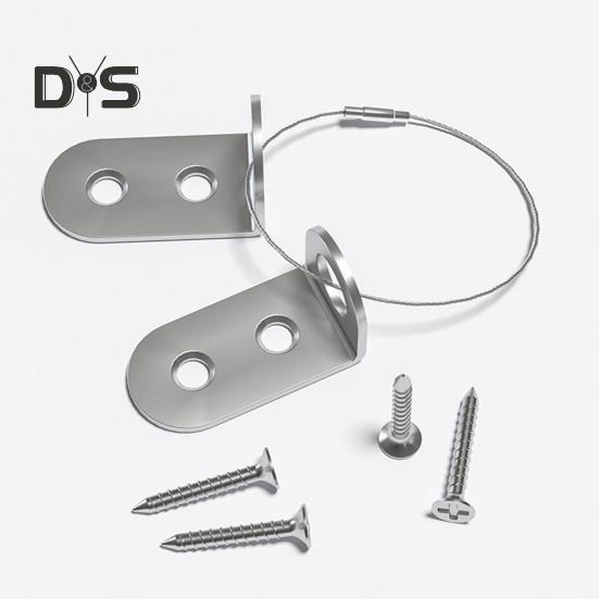 4Pcs/Set Anti-Tip Furniture Fixator Iron Furniture Safety Strap Wall Child Baby Proofing Kit Durable Steel Straps Furniture Wall Mount