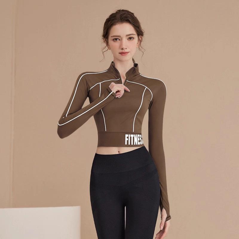 

Женский костюм для йоги и фитнеса 2025 года: Топ с длинным рукавом для бега и пилатеса Double Extra Large