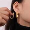 Niche Design Snake Earrings Fashion Personality Titanium Steel Gold-Plated Diamond Earrings Same Earrings