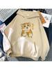 Felpe con Cappuccio Nere a Manica Lunga Donna Squalo Gatto Felpe con Cappuccio Divertenti Animali Cartoni Animati Stampa Grafica Pullover Streetwear