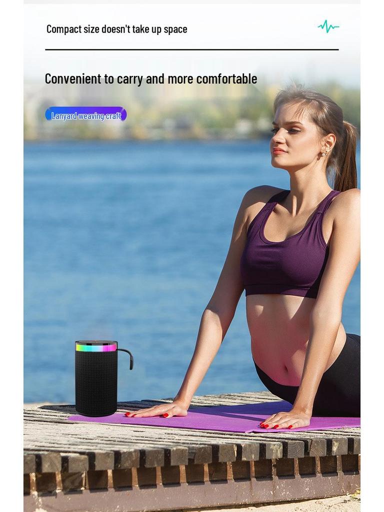 Seven-Color Ambient Light Bluetooth Speaker: Portable Wireless Speaker with Card Slot & Super Bass Subwoofer
