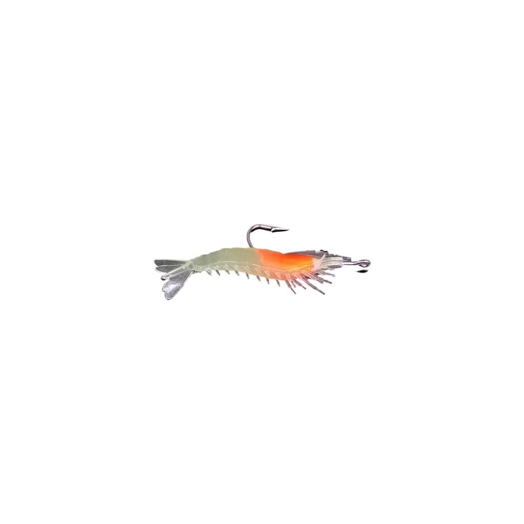 6cm 3g Soft Bait Shrimp Lure with Hook Realistic Shrimp Shape Fishing Lure for Freshwater Saltwater Fishing Tackle