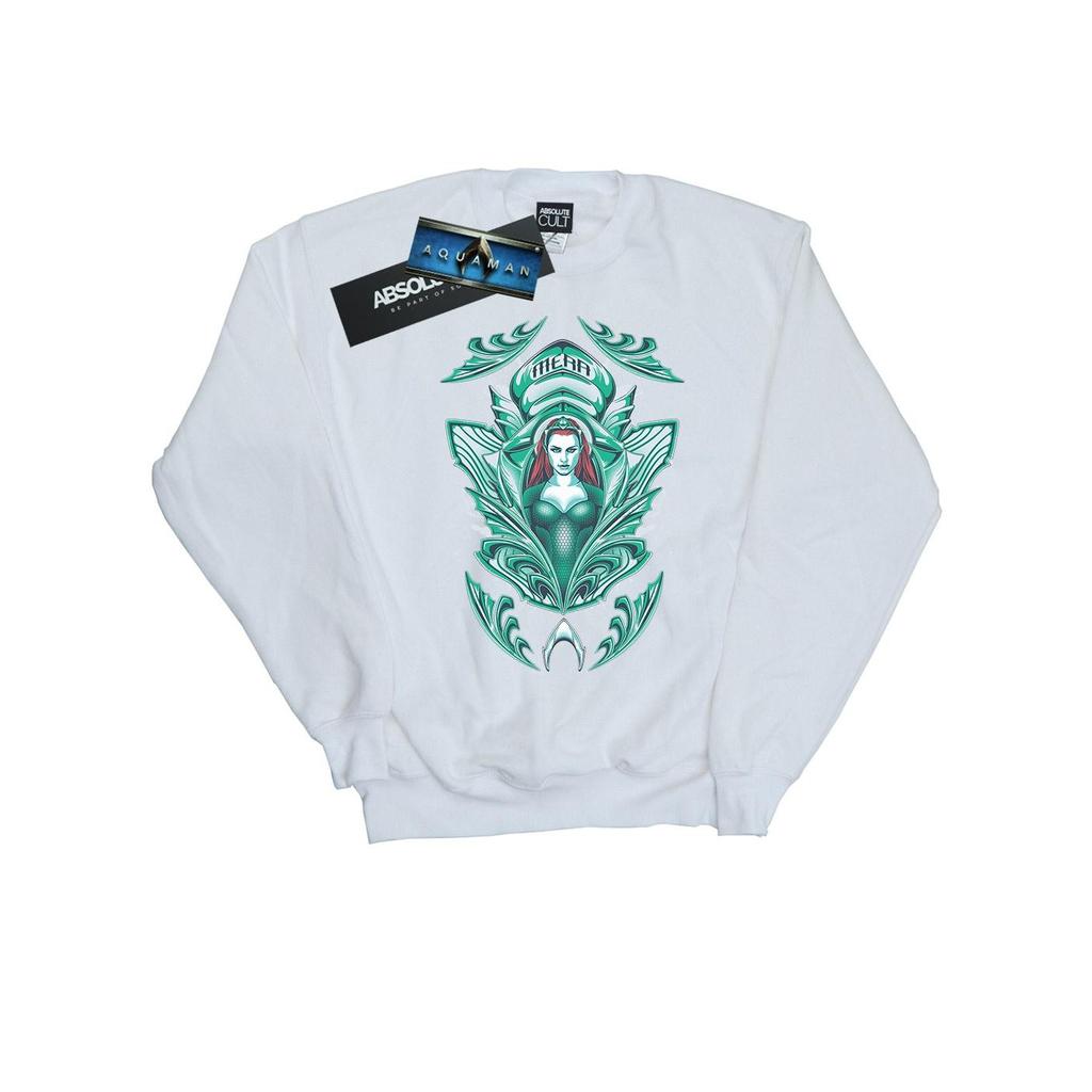 DC Comics Mens Aquaman Mera Crest Sweatshirt