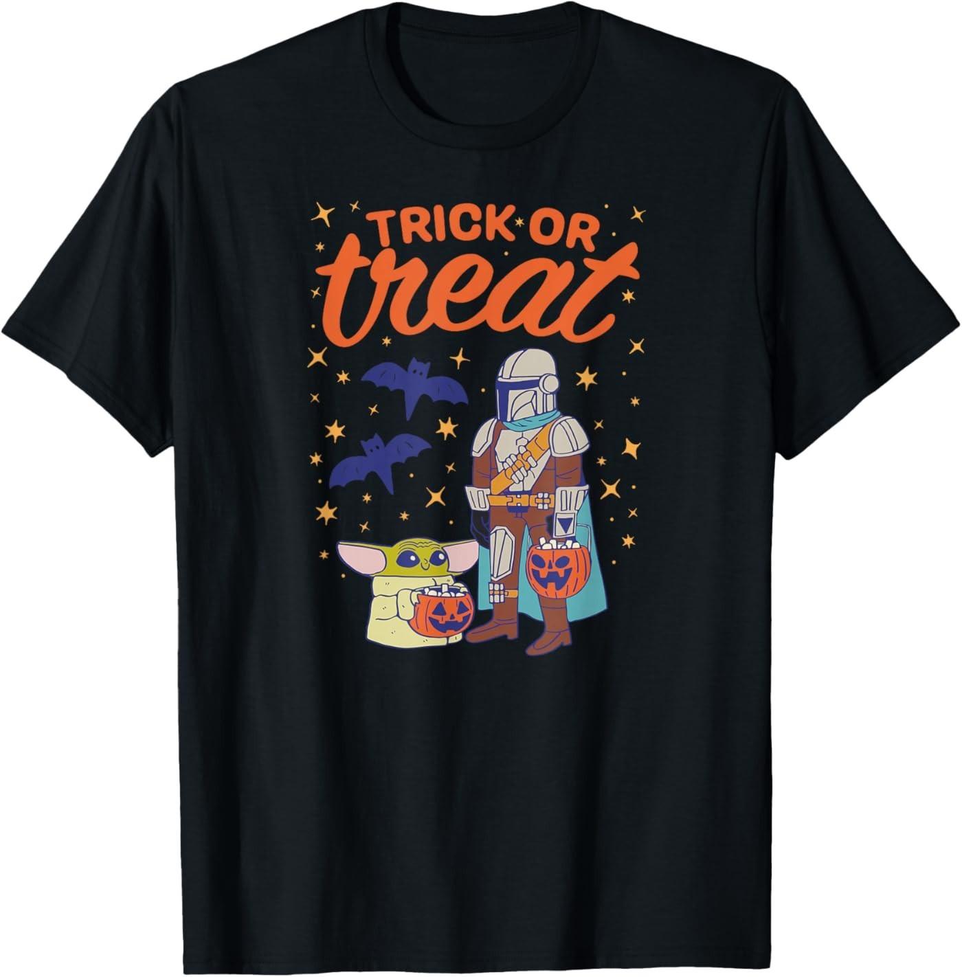 Amazon Essentials Men s The Mandalorian Grogu Halloween Trick or Treat T-Shirt, 2XL