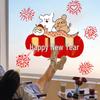 Year of the Snake New Year's Glass Window Clings - Static Stickers for Bedroom, Balcony, Shop or Floor-to-Ceiling Windows, Spring Festival Decor