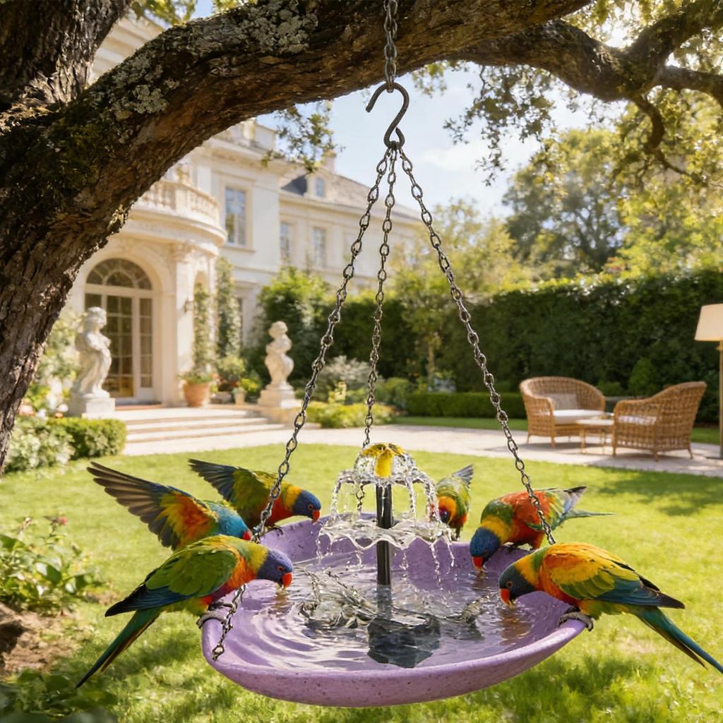 Bird Bath For Outside Heart Shape Weather Resistant Solar Bird Bath Fountain For Ponds Pool Patio Lawn Yard Macaws Sparrow
