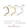 1Pc Exaggerated Metal Inlaid Zircon Leopard Print Snake Earrings for Women Men Punk Ear Hanging Stud Ear Cuff Gothic Ear Jewelry