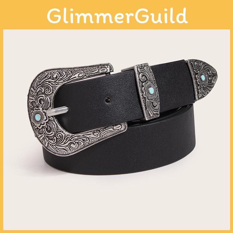 Korean Style Womens Faux Leather Belt With Alloy Buckle For Chic Office Look