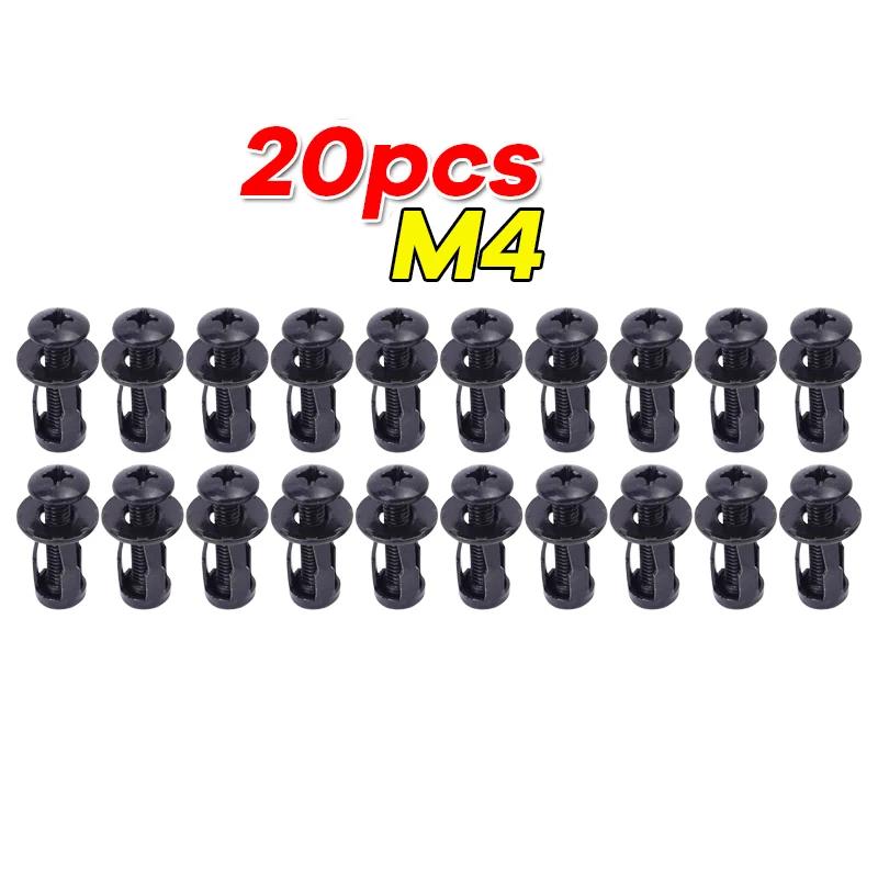 M4/M5/M6 Petal-shaped Rivet Nut Bolts Kits Expansion Metal Rivet Nuts Car License Plate Mounting Clamps and Fasteners